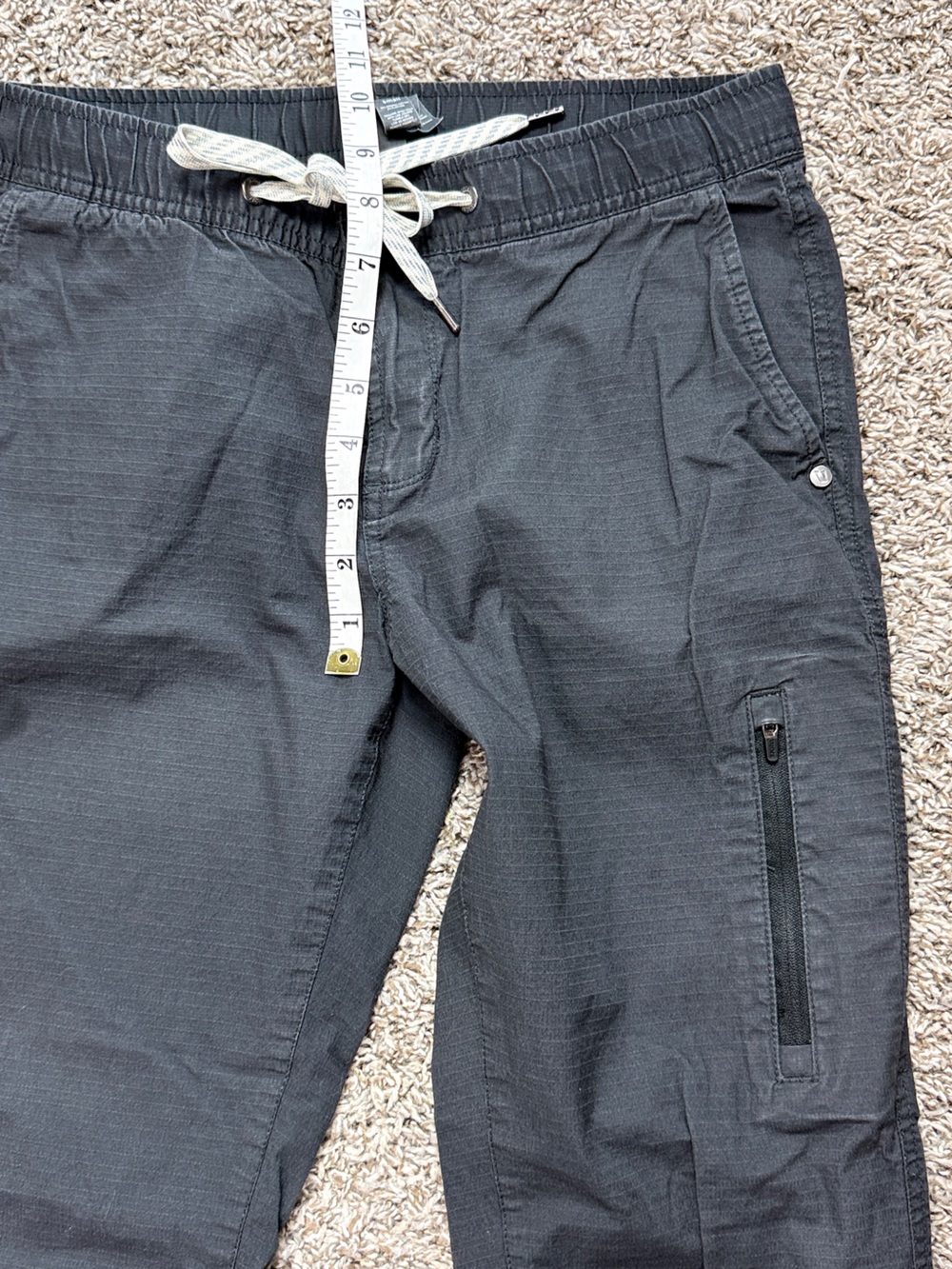 Vuori Ripstop Charcoal Drawstring Casual Pants - Dark Gray - Picture 6 of 7
